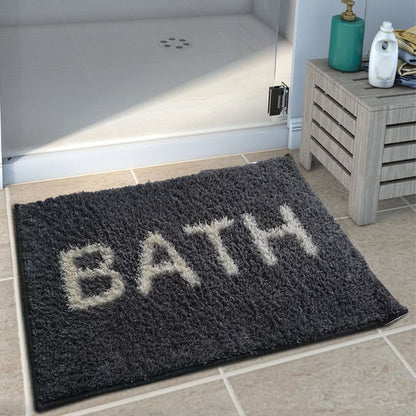 Black Living Easy Home Designer Soft Anti Slip Bath Mat | 22 x 14 inches