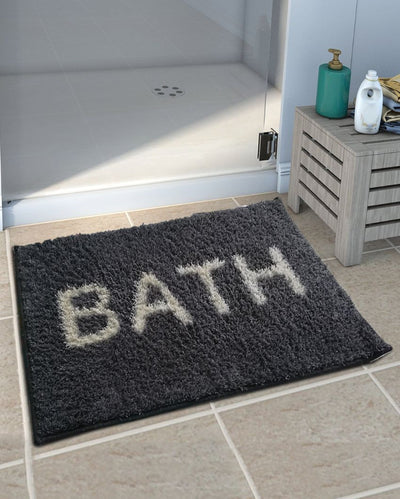 Black Living Easy Home Designer Soft Anti Slip Bath Mat | 22 x 14 inches