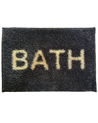 Black Living Easy Home Designer Soft Anti Slip Bath Mat | 22 x 14 inches