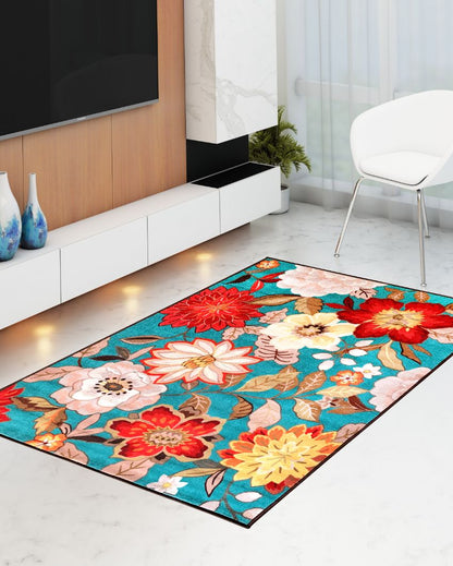 Floral Love Premium Anti Slip Printed Carpet | 5 x 3 ft