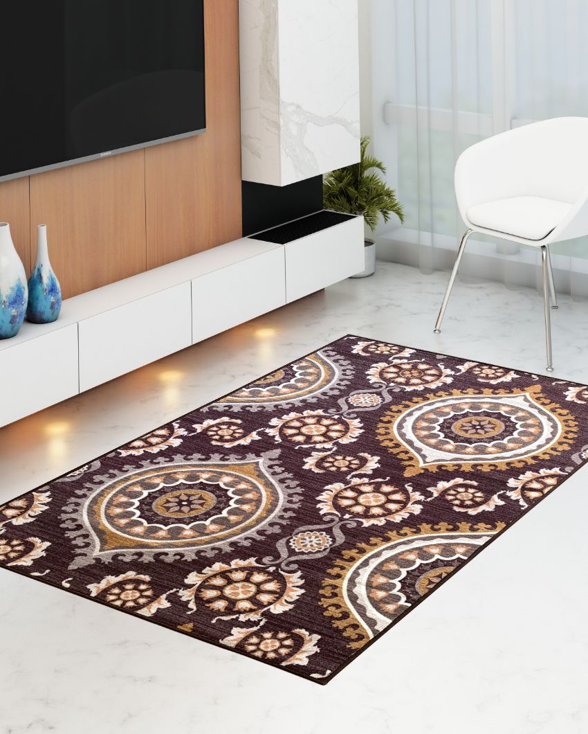 Persian Premium Anti Slip Printed Carpet | Multiple Colors | 5 x 3 ft