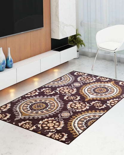 Persian Premium Anti Slip Printed Carpet | Multiple Colors | 5 x 3 ft