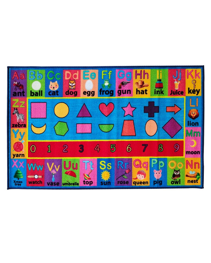 Kids Alphabetic Printed Anti Slip Carpet | 6 x 5 ft