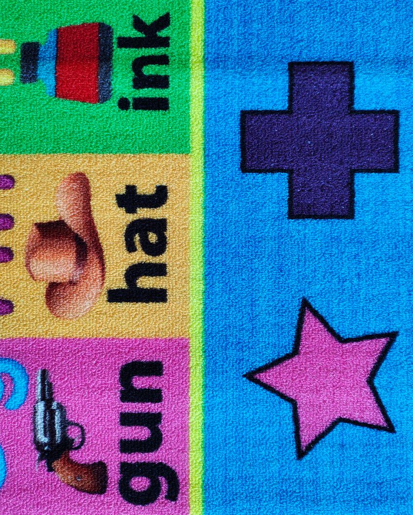 Kids Alphabetic Printed Anti Slip Carpet | 6 x 5 ft