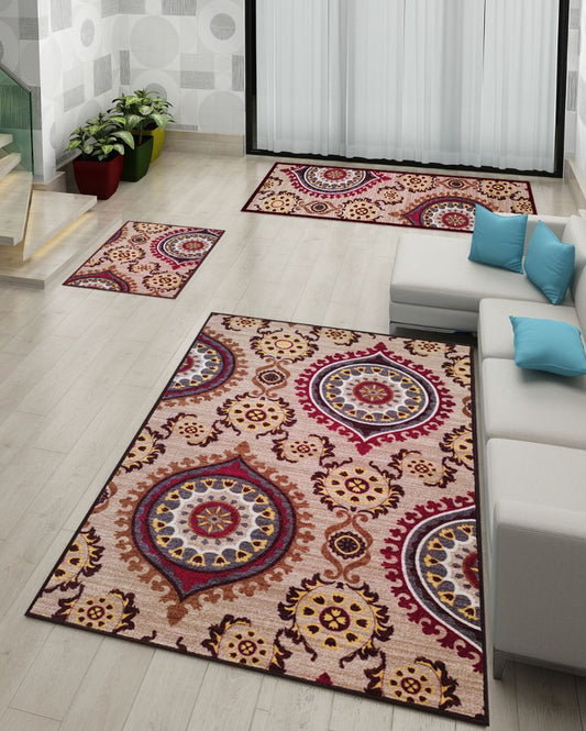 Living Persian Premium Anti Slip Printed Doormat, Runner & Carpet Set