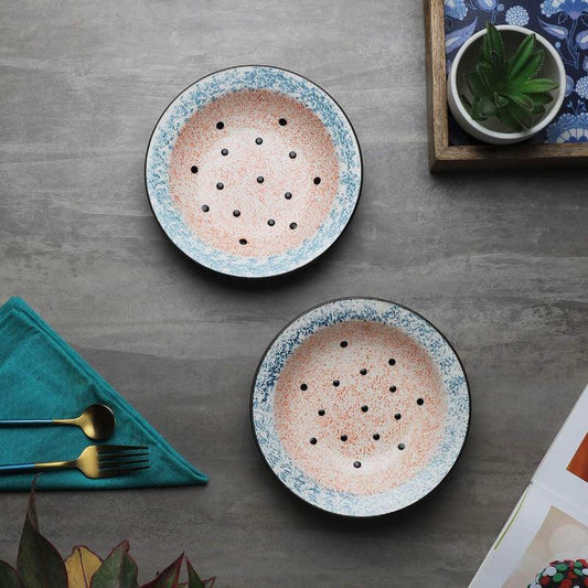Amor Ceramic Deep Pasta Plates | Set of 2 |  7 Inches