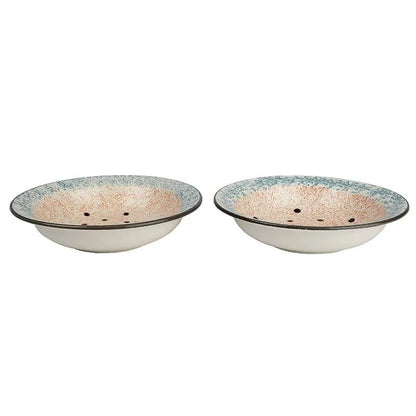 Amor Ceramic Deep Pasta Plates | Set of 2 |  7 Inches