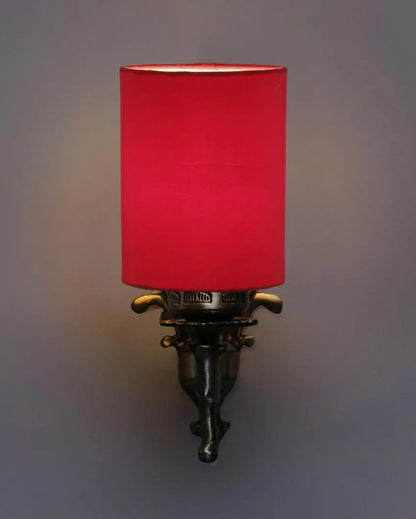 Exquisite Antique Gold Cotton Conical Shade Wall Lamp