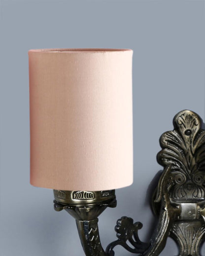 Eloquent Antique Gold Cotton Conical Shade Wall Lamp