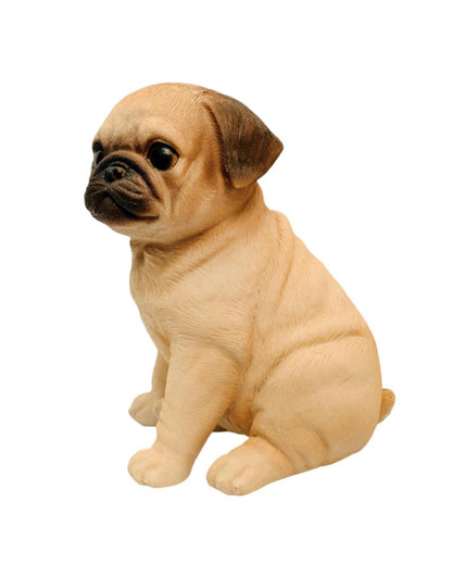 Sitting Pug Cute Polyresin Figurine | 5 x 4 x 7 inches