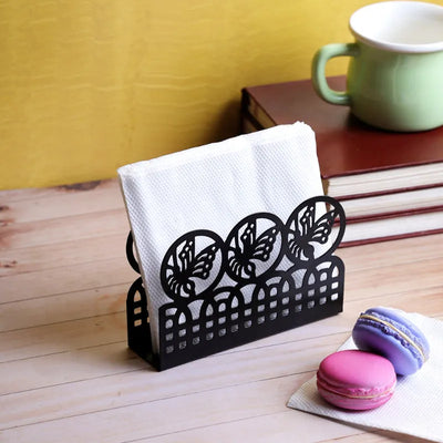 Butterfly Garden Black Napkin Organizer Default Title