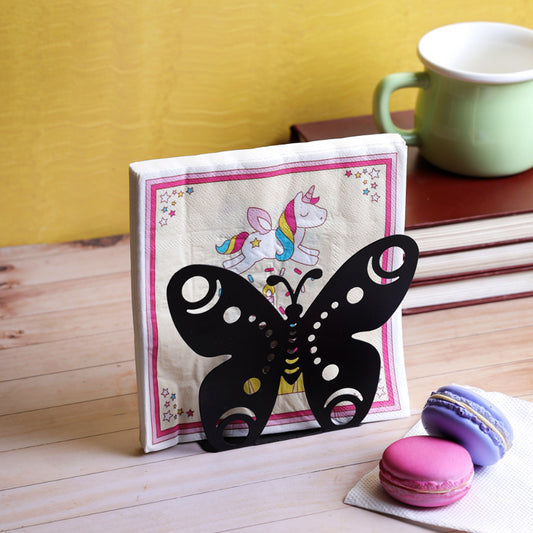 Blooming Butterfly Black Napkin Organizer Default Title