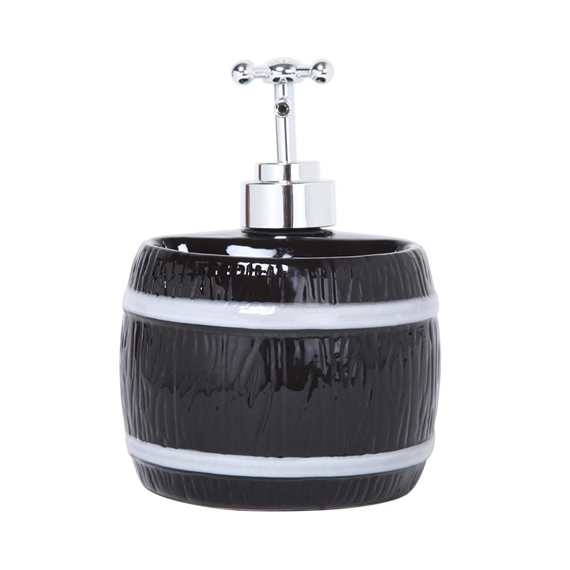 Barrel Soap Dispenser | 250ml | Multiple Colors Black