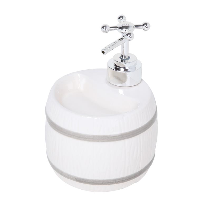 Barrel Soap Dispenser | 250ml | Multiple Colors White