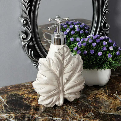 Maple Leaf Liquid Soap Dispenser | .250ml | Multiple Colors Ivory