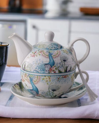 Regal Peacock Kettle or Teacup & Saucer Set