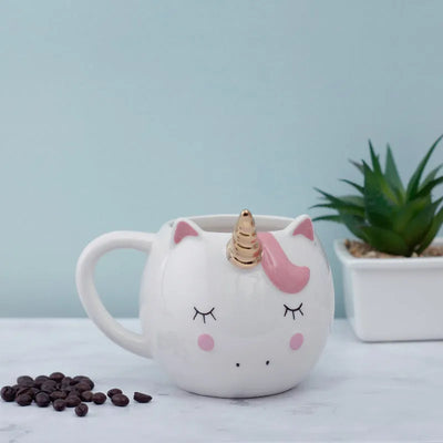 White Golden Horned Large Unicorn Mug Default Title