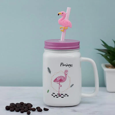 Muddy Flamingo Ceramic Mason Jar | 400ml Default Title