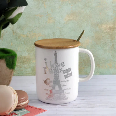 I Love Paris Silver Mug Default Title