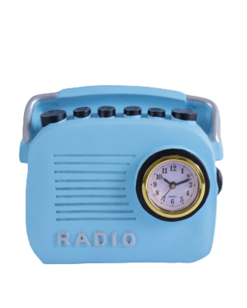 Whimsical Vintage Radio Decor Showpiece | Multiple Colors Blue