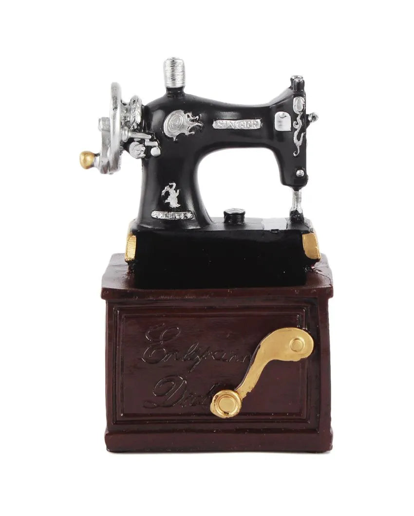 Brown Sewing Machine Desk Organizer For Decor Showpiece