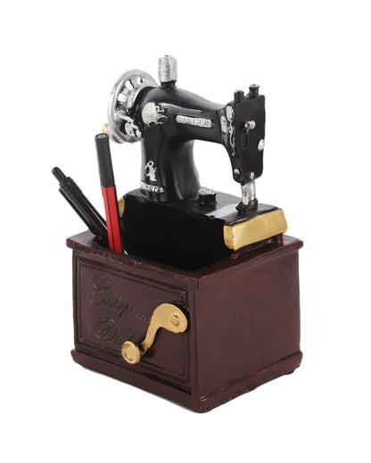 Brown Sewing Machine Desk Organizer For Decor Showpiece