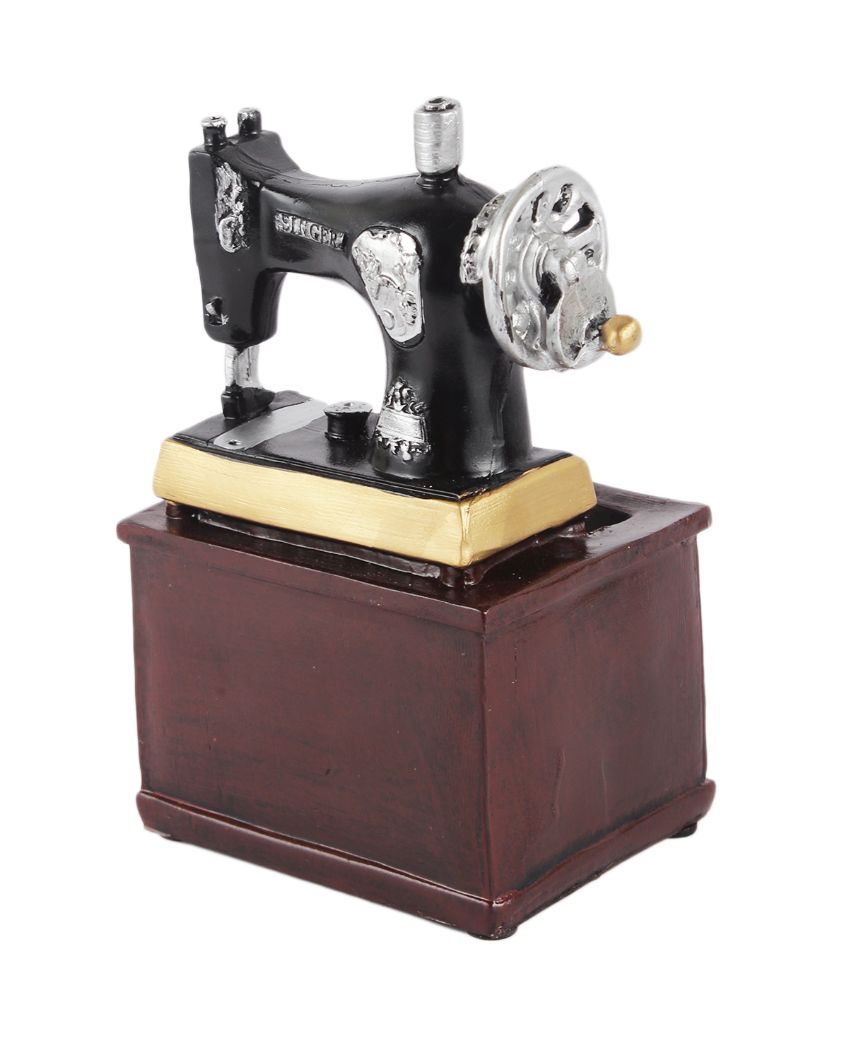 Brown Sewing Machine Desk Organizer For Decor Showpiece