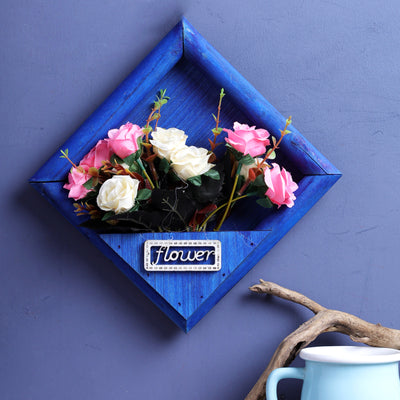 Blue Victoria Wall Hanging Flower Frame Default Title