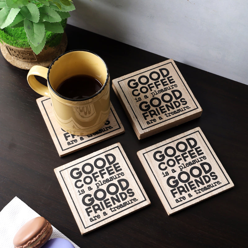 Good Friends Wooden Coaster | Set Of 6 Default Title