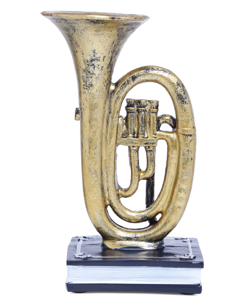 Gold Trumpet Decor Showpiece