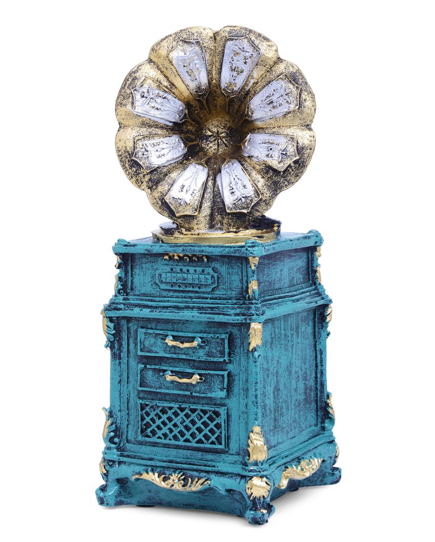 Classic Gramophone Decor Showpiece | Multiple Colors Blue