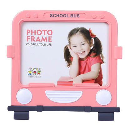 Pink Square School Bus Photo Frame Default Title