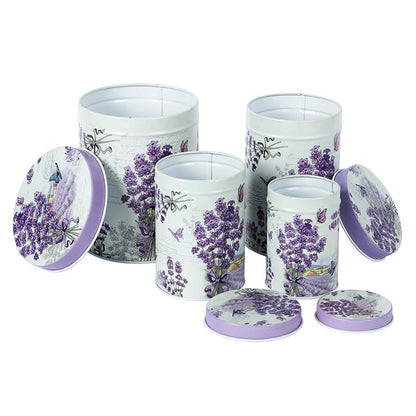 Long Dark Lavender Storage Tins | Set of 4 Default Title