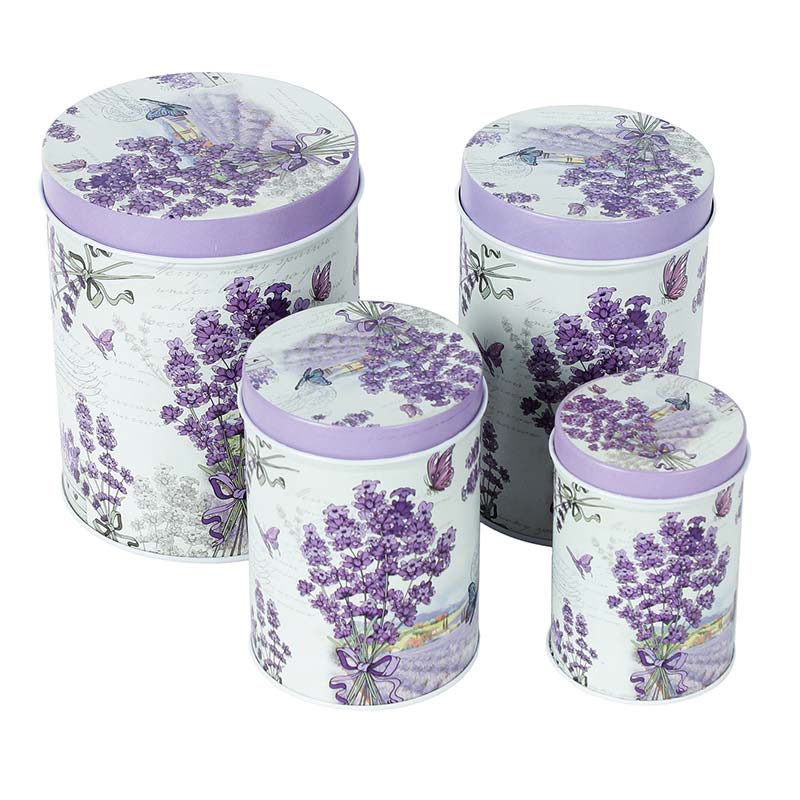 Long Dark Lavender Storage Tins | Set of 4 Default Title