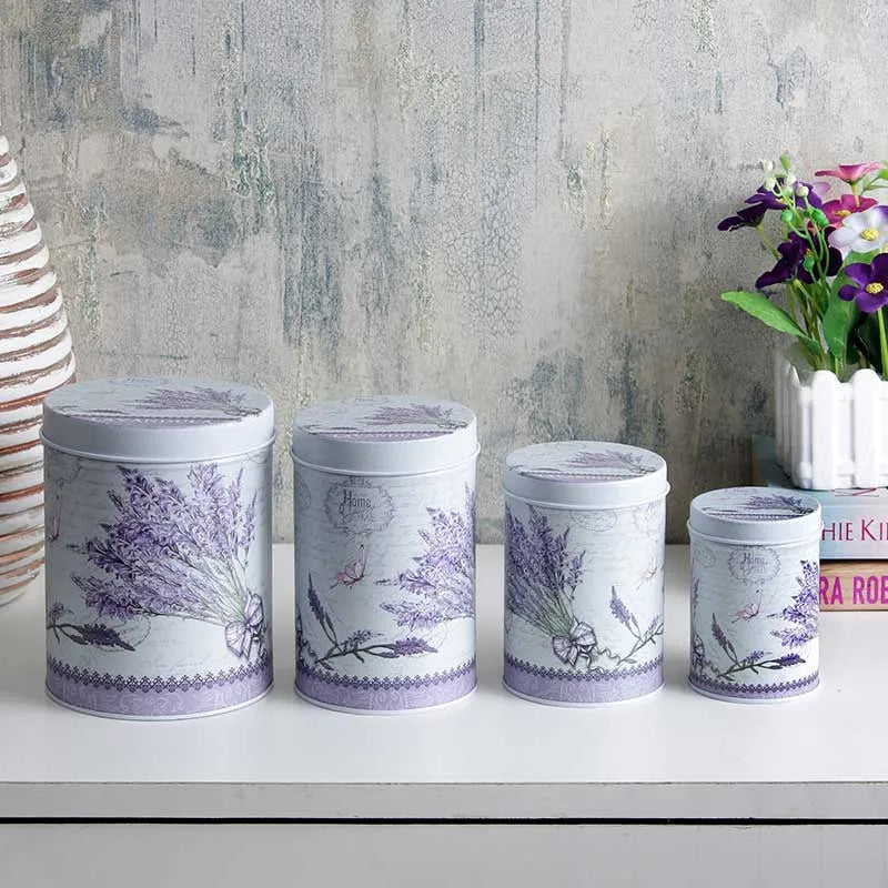 Long Light Lavender Storage Tins | Set of 4 Default Title