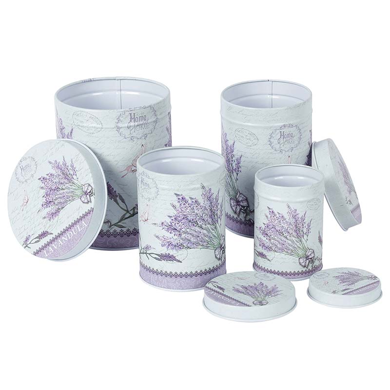 Long Light Lavender Storage Tins | Set of 4 Default Title