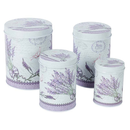 Long Light Lavender Storage Tins | Set of 4 Default Title