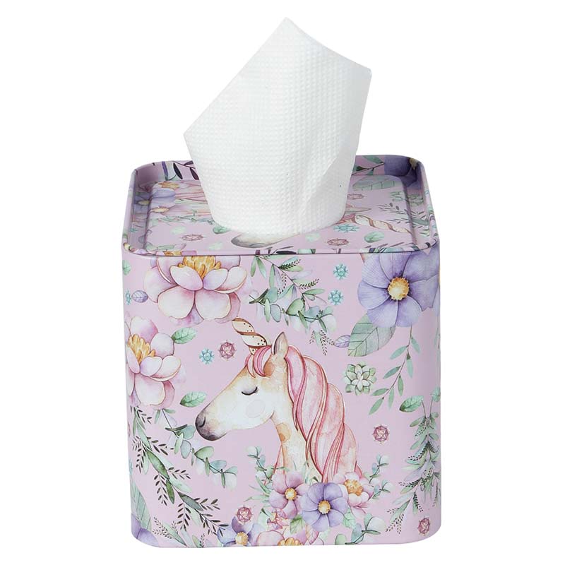 Square Unicorn and Ferns tissue Box Default Title