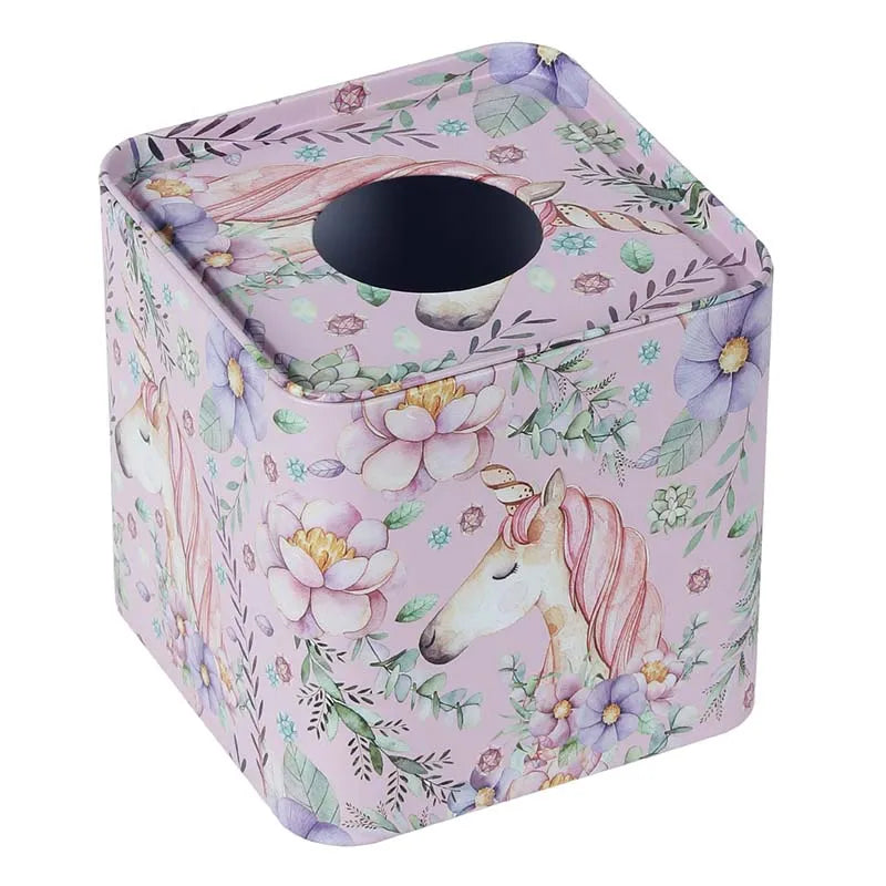 Square Unicorn and Ferns tissue Box Default Title