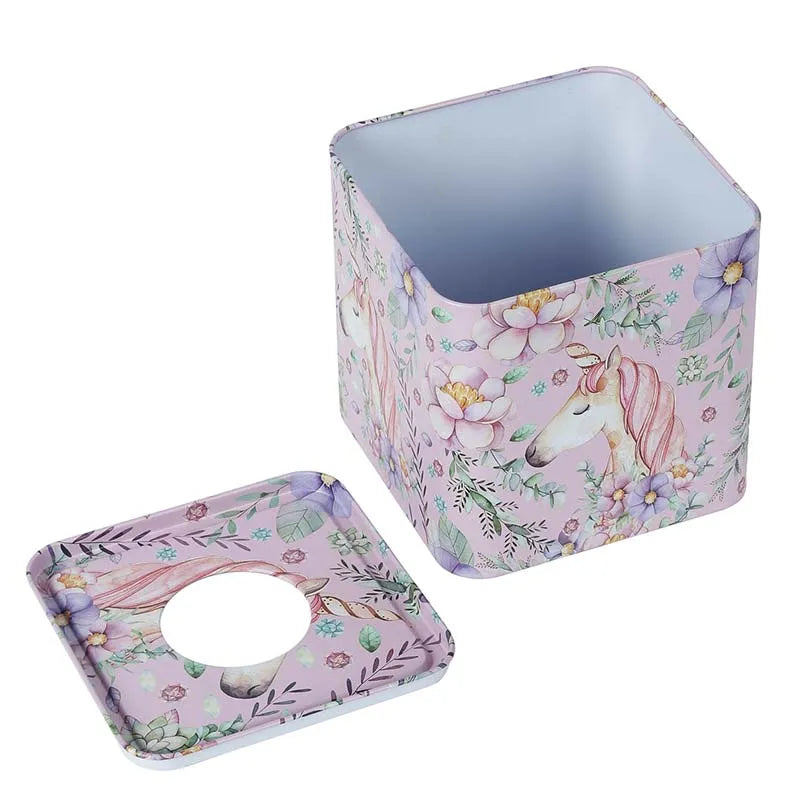 Square Unicorn and Ferns tissue Box Default Title