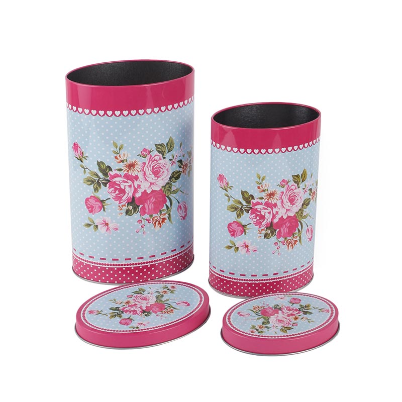 Blue and Pink Floral Canisters | Set of 2 Default Title