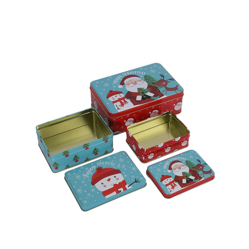 Santa Snowman Reindeer Rectangle Box | Set Of 3 Default Title