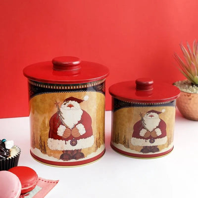 Fat Santa Claus Canisters | Set Of 2 Default Title