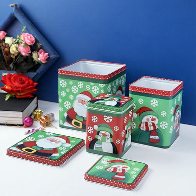 Green Santa & Snowman Box | Set Of 3 Default Title