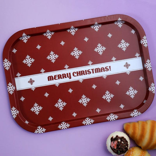 Merry Christmas Red Tray | Set Of 2 Default Title