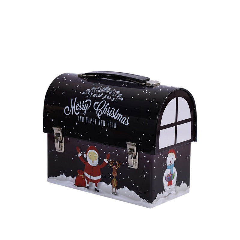 Merry Christmas Navy Blue Trunk Box Piggy Bank Default Title