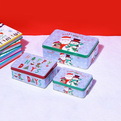 Happy Holidays Rectangle Storage Box | Set Of 3 Default Title