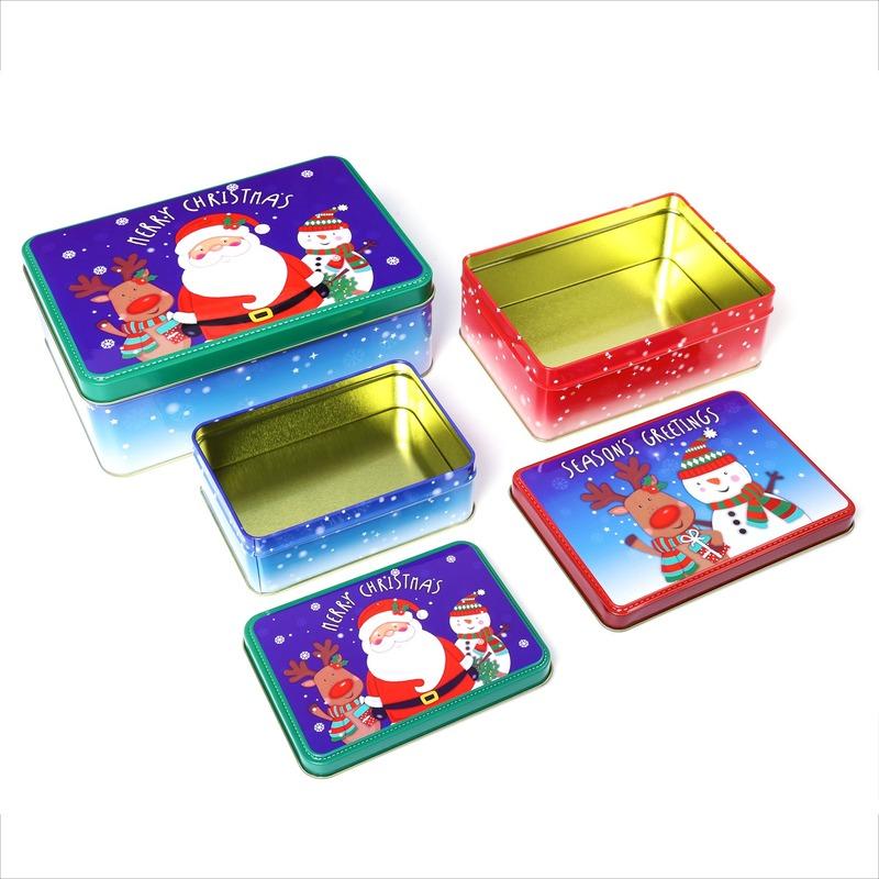 Seasons Greetings Rectangle Storage Box | Set Of 3 Default Title