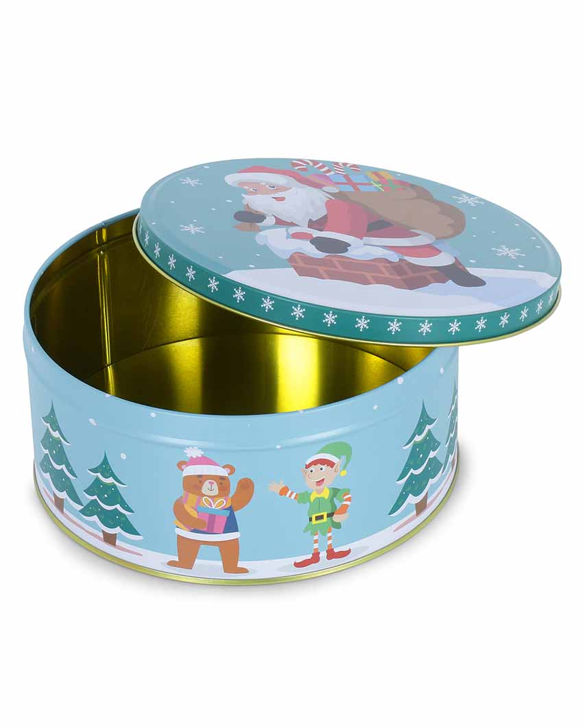 Santa Bringing Gifts Round Storage Box | Set of 3