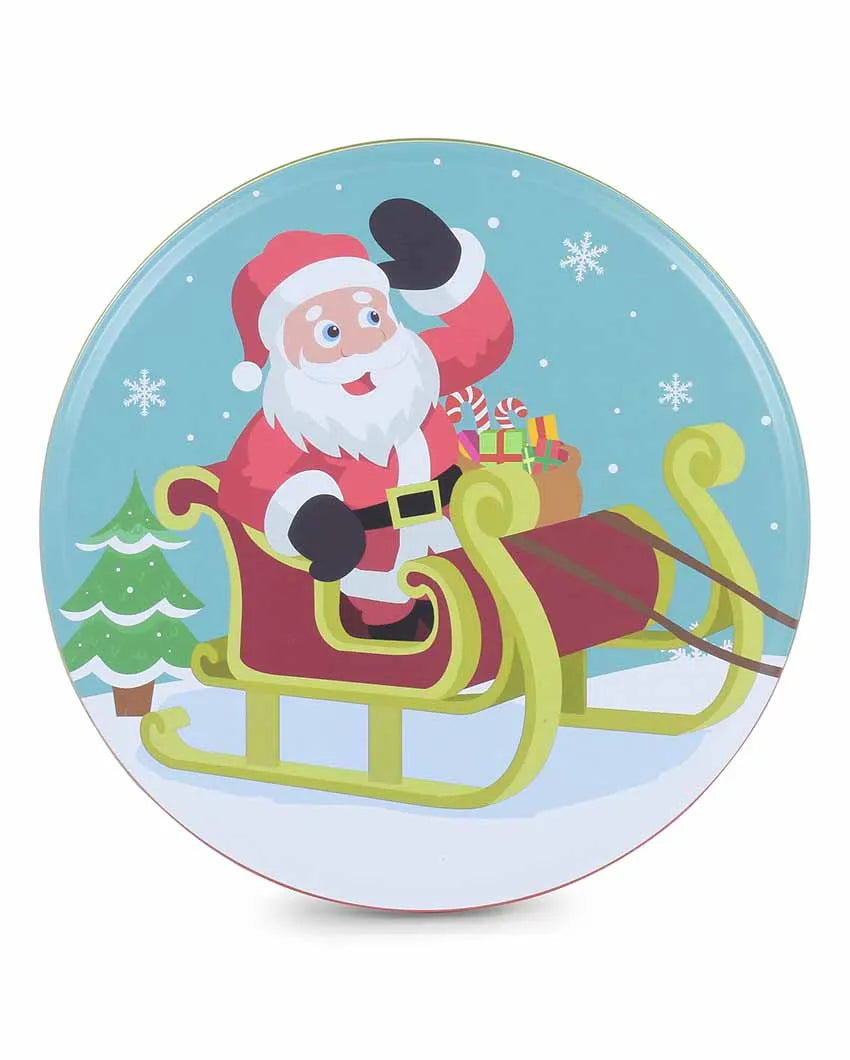 Santa Bringing Gifts Round Storage Box | Set of 3